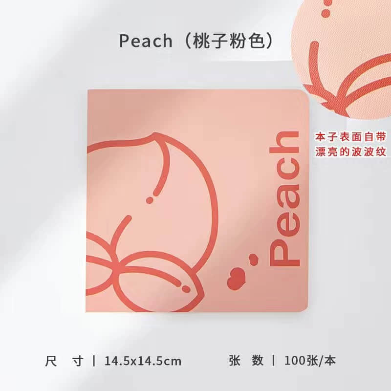 Thicken Grid Notebook Peach