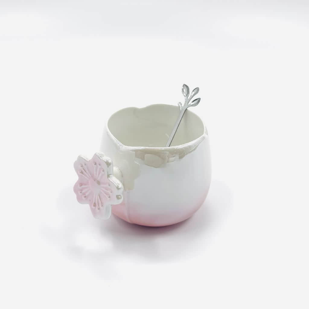 Flower Handle Mug 300ml Pink